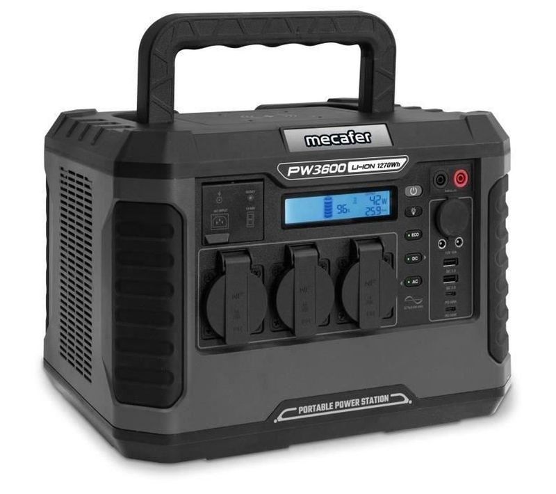 Station D'énergie Portable 1270 Wh, 3600 W Crête, Onduleur Inverter