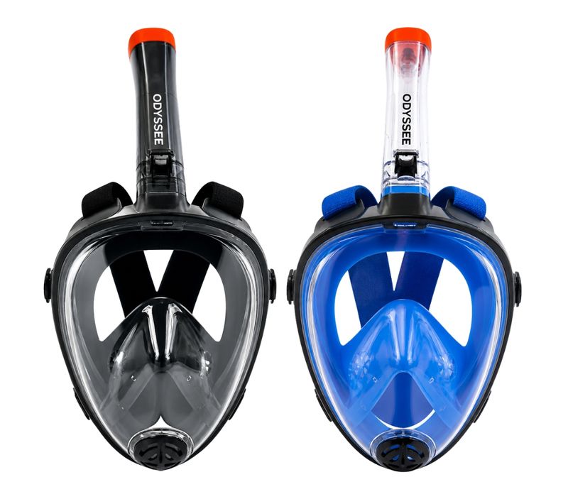 Masque De Plongée Full Face Adulte S-m Anti-buée Pour Snorkeling, Noir Ou Bleu