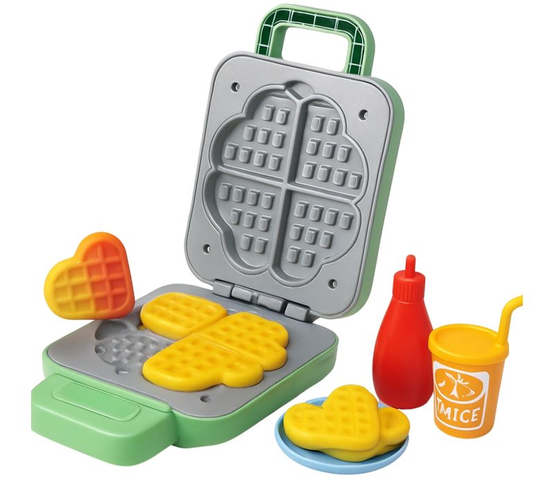 Jouet Gaufrier Sonore Et Lumineux Avec Accessoires, Gaufre Magique Qui Change De Couleur, à Piles, D