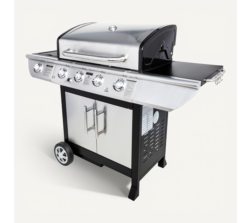 Barbecue Au Gaz Brisbane - 4 Brûleurs 14kw + Plaque De Cuisson