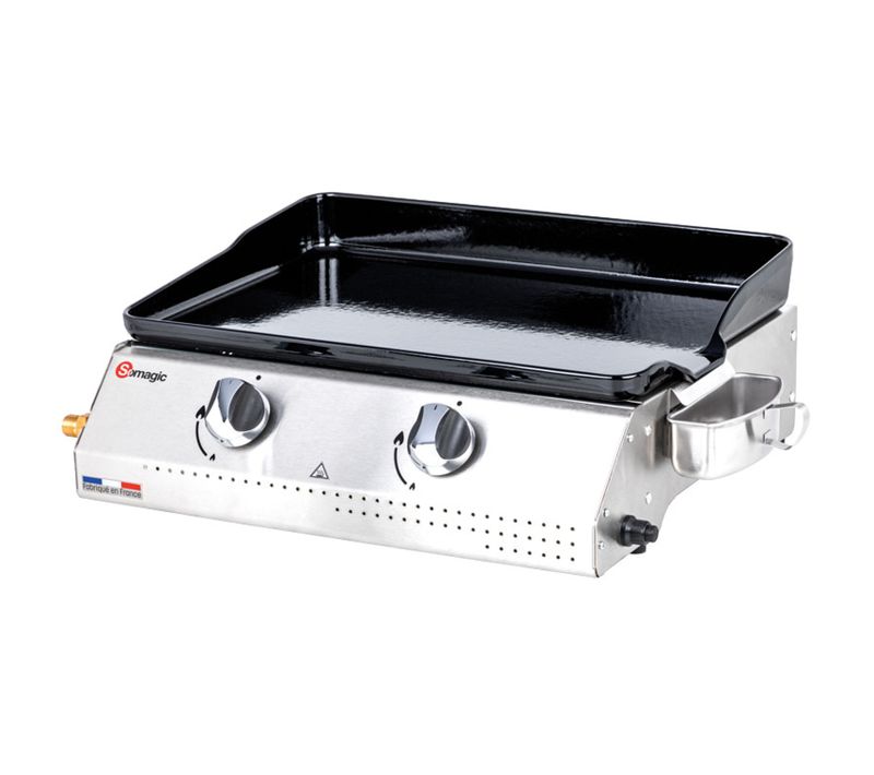 Plancha À Gaz 5300w Vera 200 Avec Cuve En Inox
