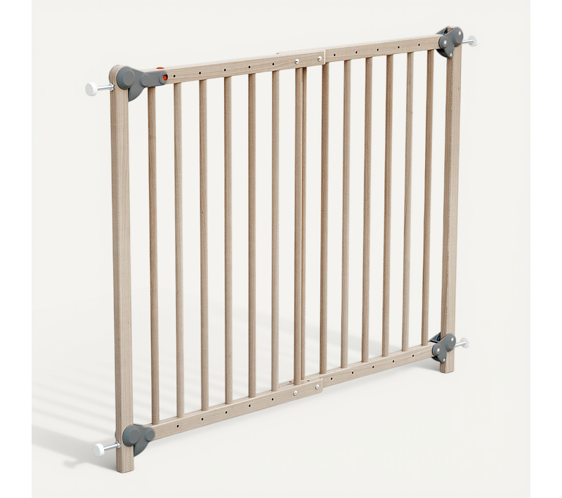 Barrière De Sécurité Bébé Extensible En Bois Hêtre Brut 110 Cm  Lokee
