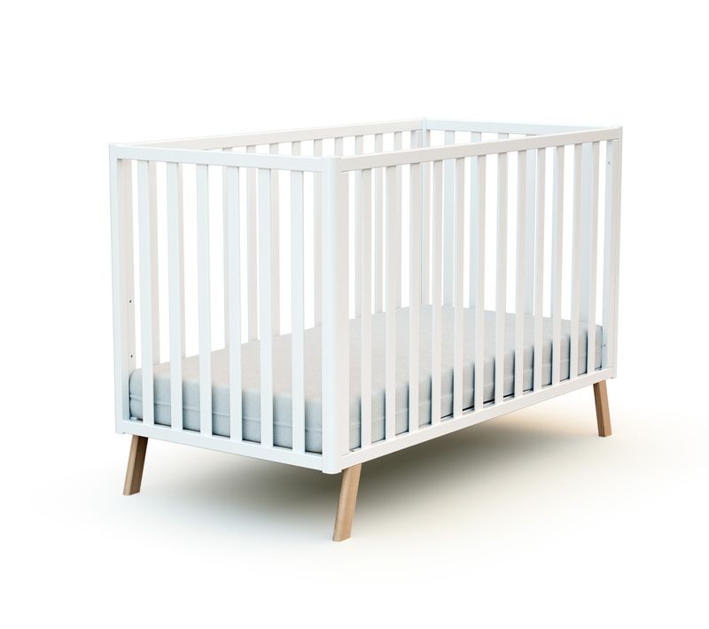 Lit Bébé évolutif En Bois Kasa Blanc 60 X 120 Cm