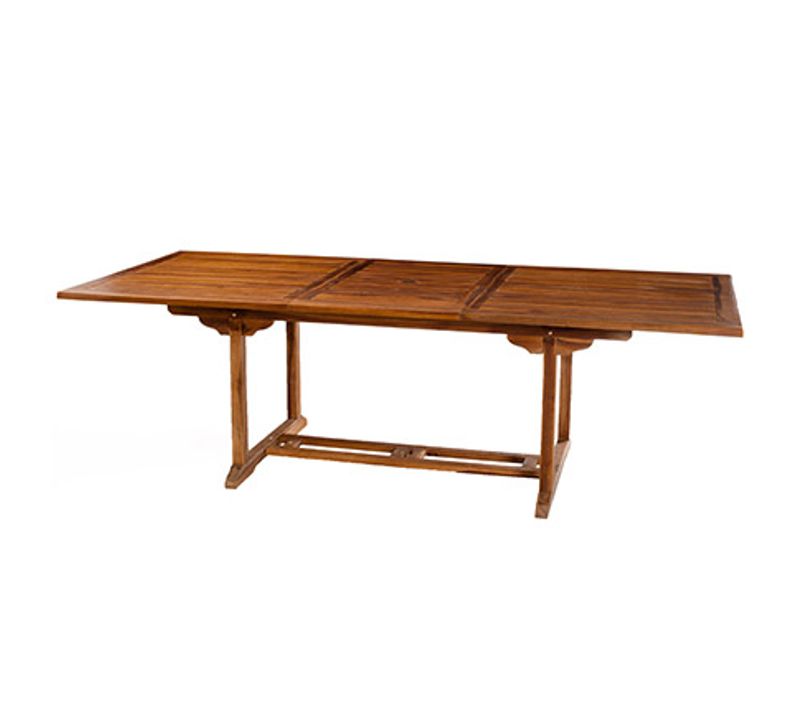 Maeva - Table De Jardin Bois Teck Huilé Rect. Double Ext. 200/300cm