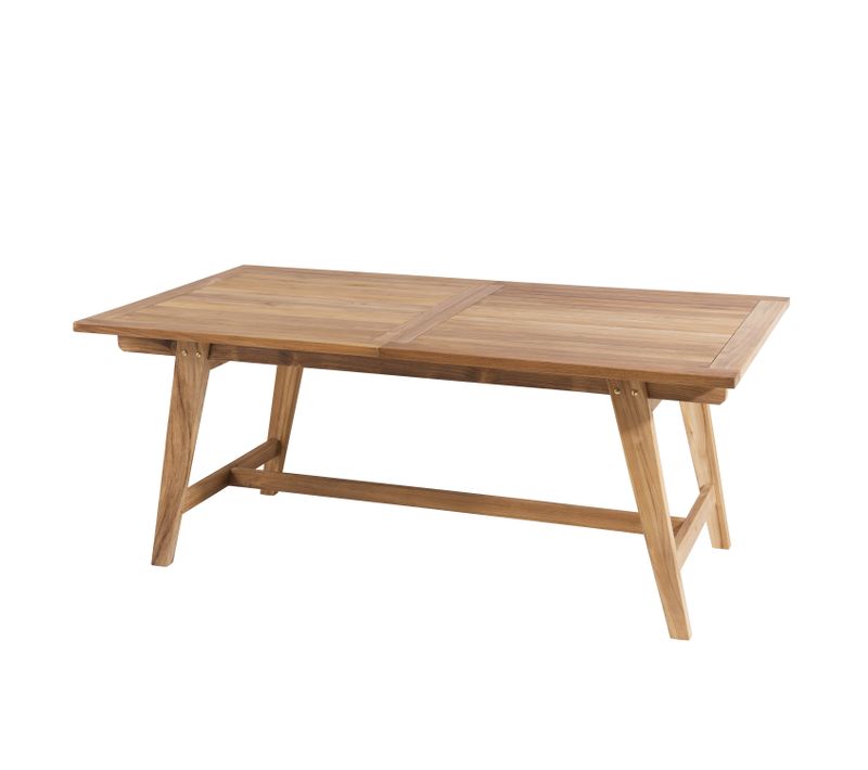 Fun - Table De Jardin 8/10 Personnes - Rect. Ext. 180/240 En Bois Teck