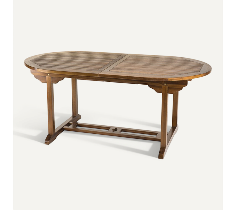 Maeva - Table De Jardin 8/10 Pers. Table Ext. 180/240cm Bois Teck Huilé