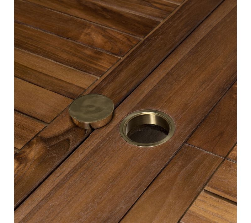 Maeva - Table De Jardin Ovale En Bois Teck Huilé Double Ext. 200/300cm