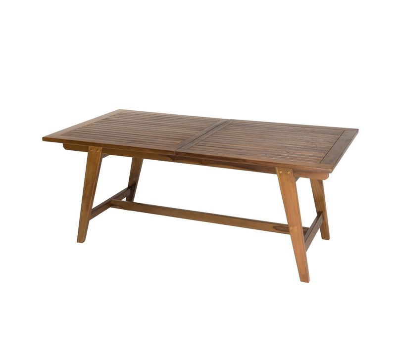 Maeva - Table De Jardin Rect. Scandi Ext. 180/240cm Bois Teck Huilé