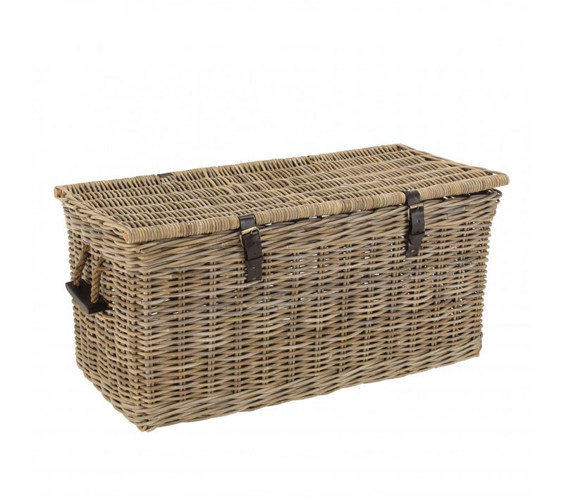 Kally - Coffre De Rangement En Kubu Naturel 100cm