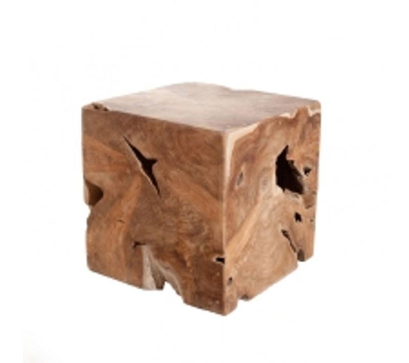 Eris - Cube Bois Nature En Teck