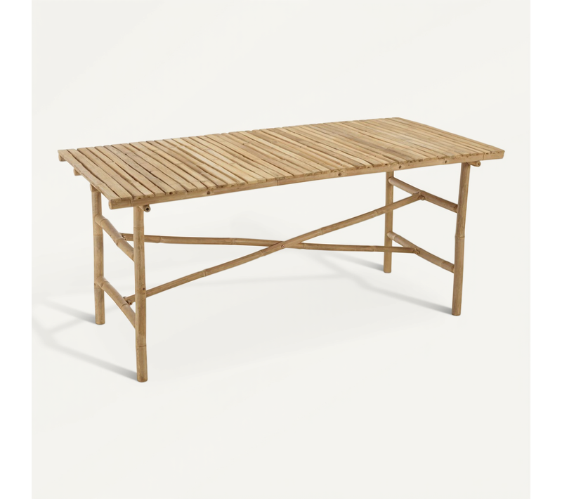 Vital - Table à Manger En Bambou 160x80cm