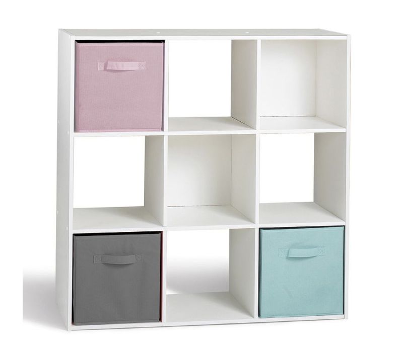 Etagère Bibliothèque 9 Cases "enimsay" 92cm Blanc