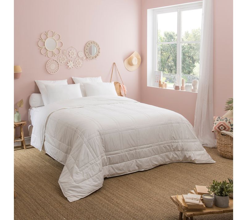 Couette Garnissage 100% Soie Legere 220 X 240 Cm Blanc