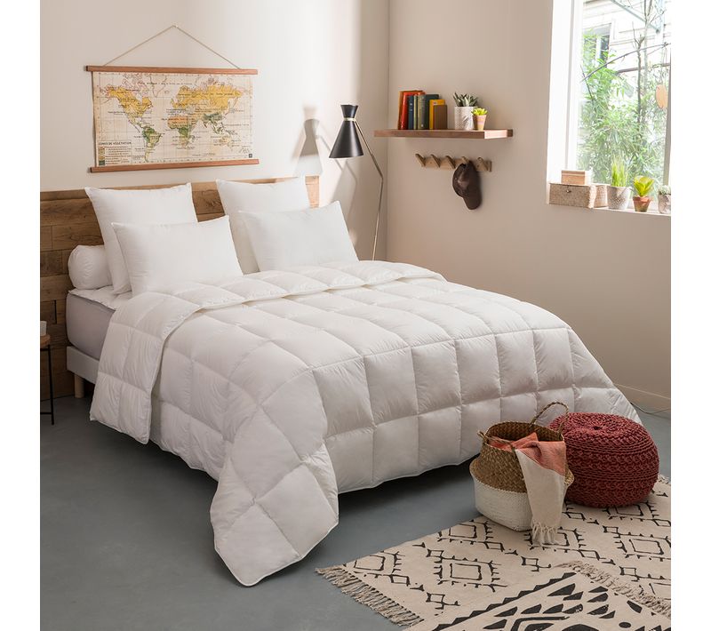 Couette Toucher Duvet Chaude 140 X 200 Cm Blanc