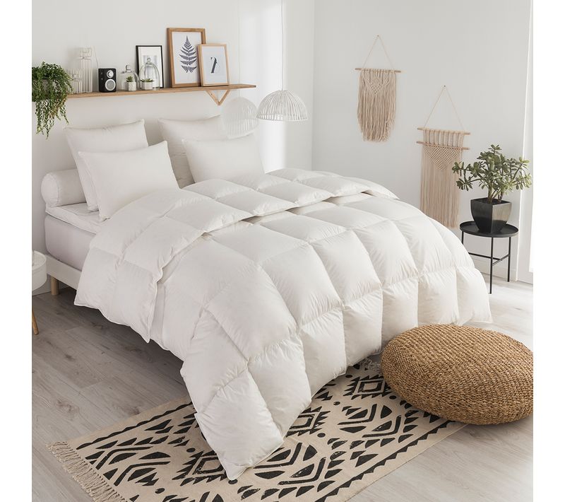 Couette Tradition Temperee - 50% Duvet De Canard 200 X 200 Cm Blanc