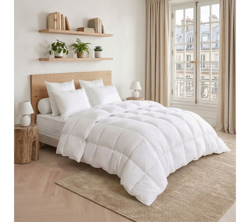 Couette Thermoduv Chaude - 70% Duvet D'oie 140 X 200 Cm Blanc