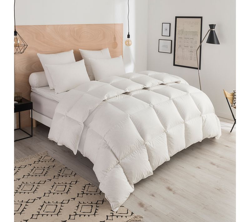 Couette Thermoduv Chaude - 70% Duvet D'oie 240 X 260 Cm Blanc