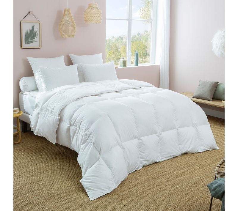Couette 90% Duvet D'oie Neuf Chaude 200 X 200 Cm Blanc