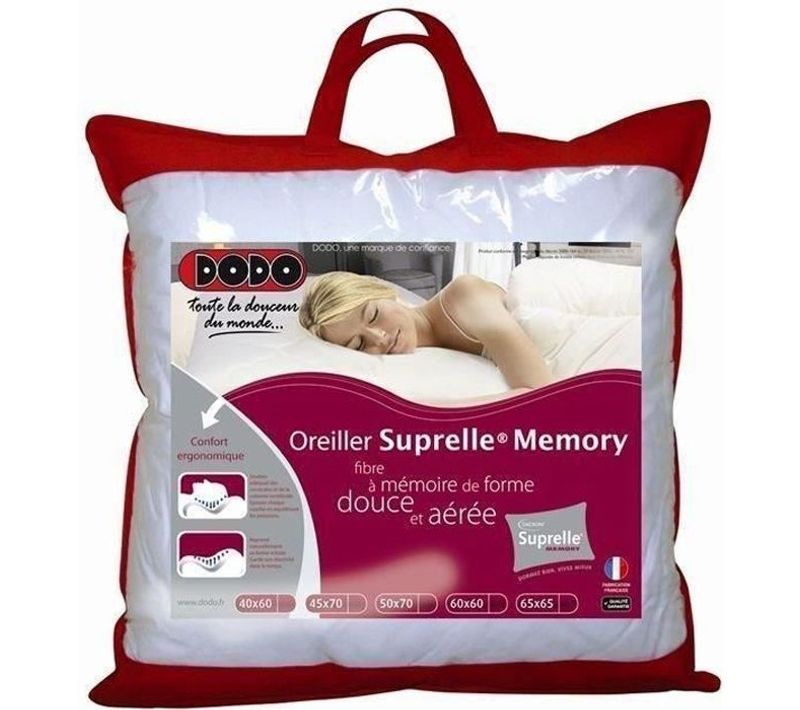 Oreiller à Mémoire De Forme Suprelle Memory 65x65cm