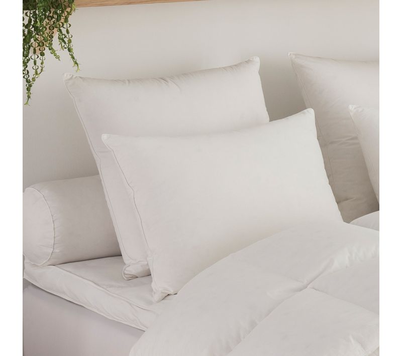 Oreiller Micro Green Toucher Duvet Ferme 65 X 65 Cm Blanc
