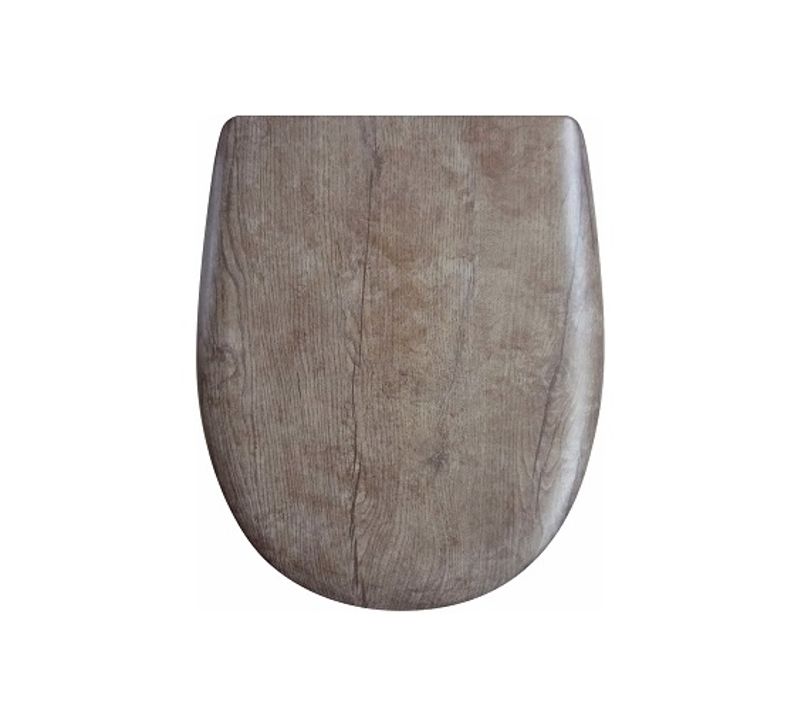 Abattant Déclipsable - - Effet Chêne Vieilli - 36x46.5 Cm - Beige Foncé