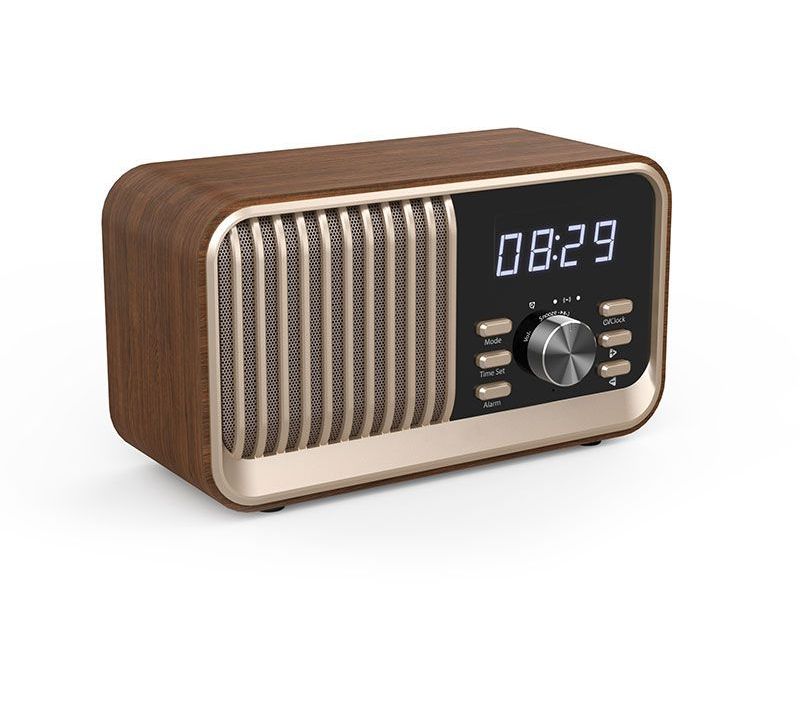 Radio Fm Portable - Cvg - Bebop Fm - Bluetooth - Batterie Intégrée - Bois