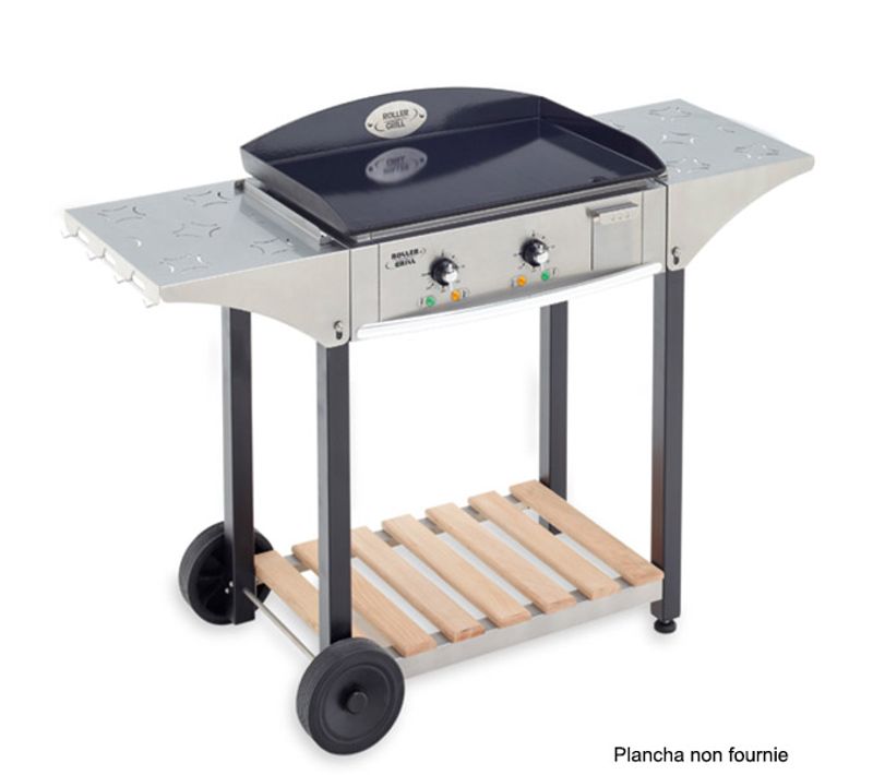 Desserte Inox Et Bois Pour Plancha 600 - Chps600