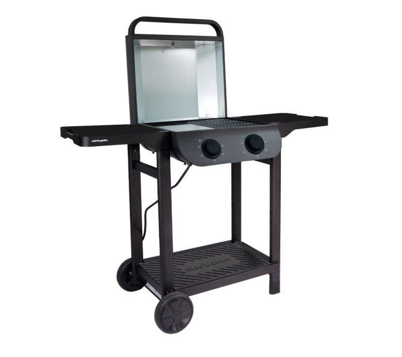Barbecue Électrique - Cook In Garden - Flavo - 100% Grille - Fonte Émaillée - L.48,5 X L.41,5 Cm