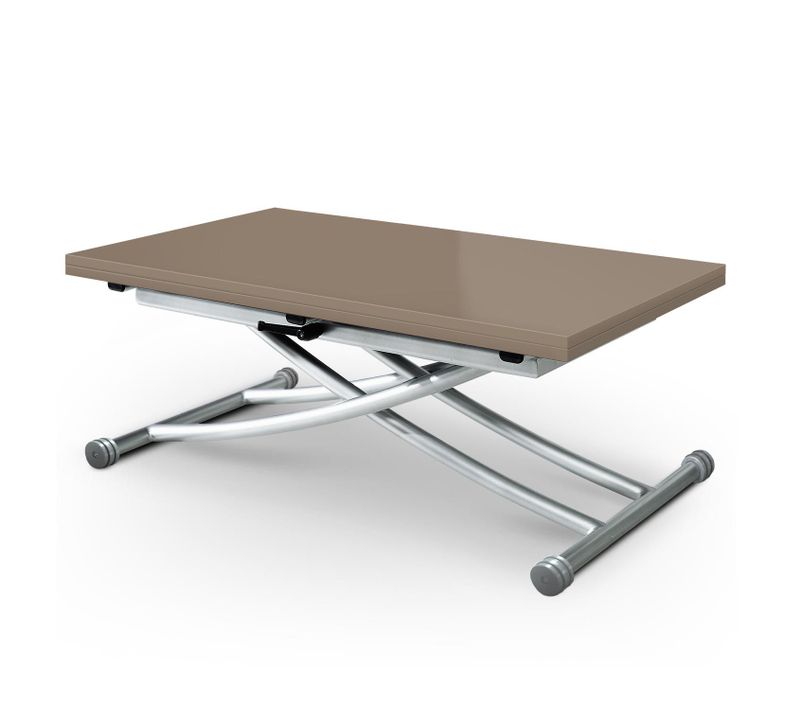 Table Basse Relevable Carrera Taupe Laqué