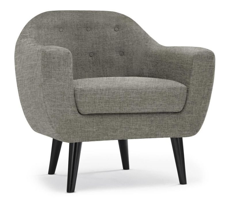 Fauteuil Scandinave Fidelio Tissu Taupe