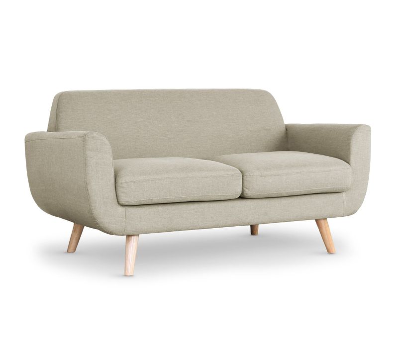 Canapé Scandinave 2 Places Danube Tissu Beige