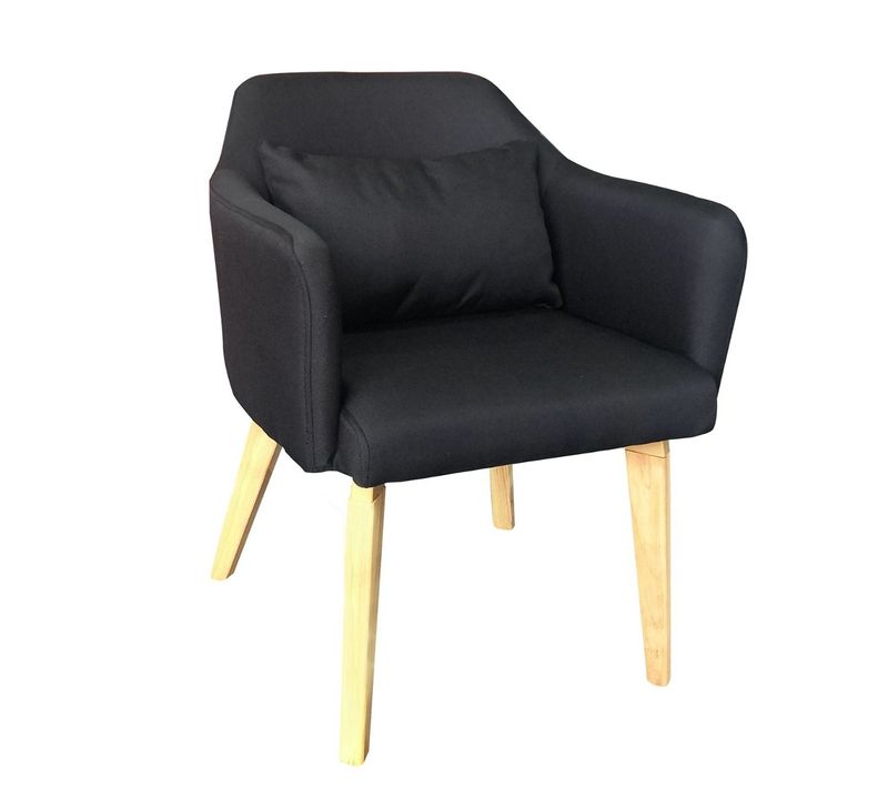 Chaise / Fauteuil Scandinave Dantes Tissu Noir