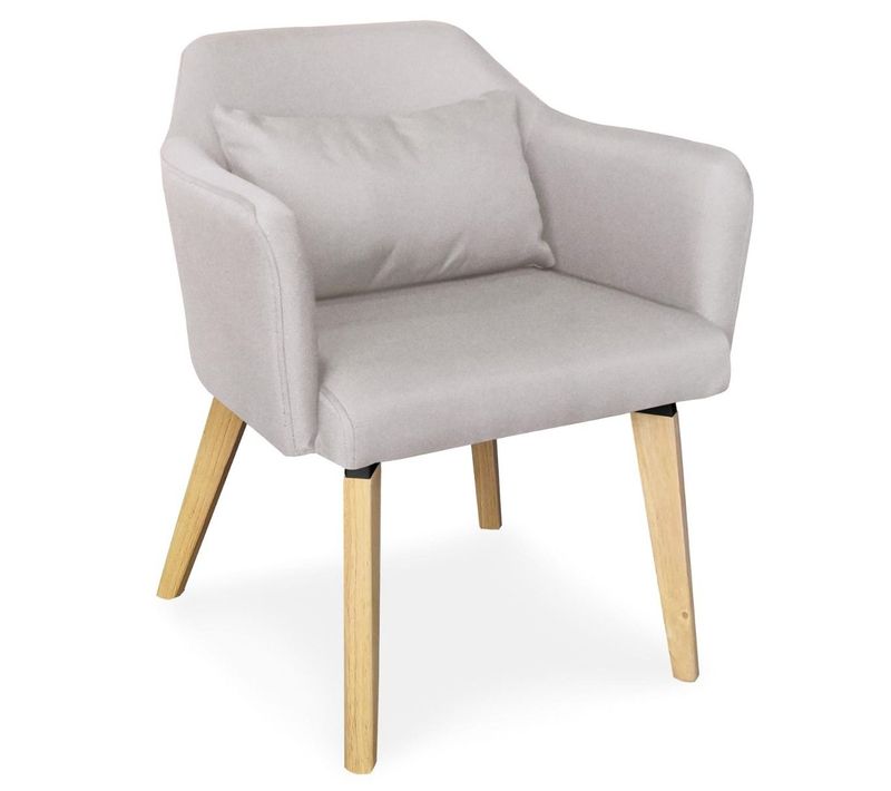 Chaise / Fauteuil Scandinave Dantes Tissu Beige