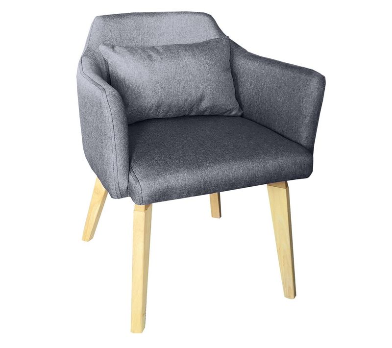 Chaise / Fauteuil Scandinave Dantes Tissu Gris Foncé