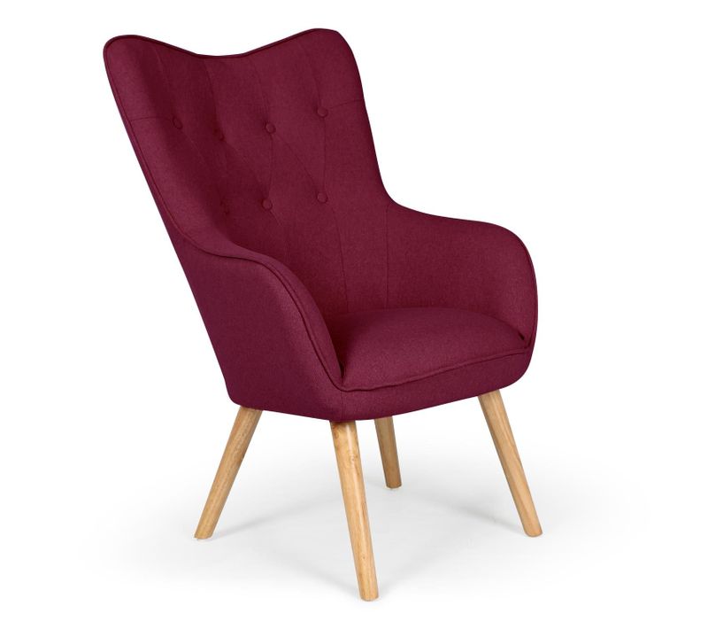 Fauteuil Scandinave Klarys Tissu Violet