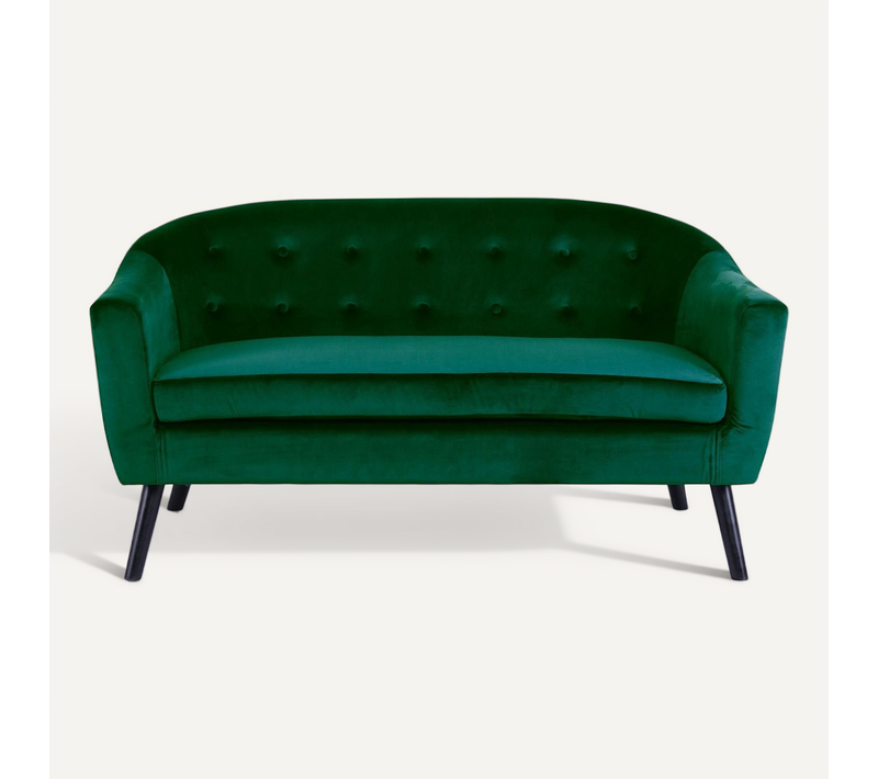 Canapé 3 Places Scandinave Savoy Velours Vert