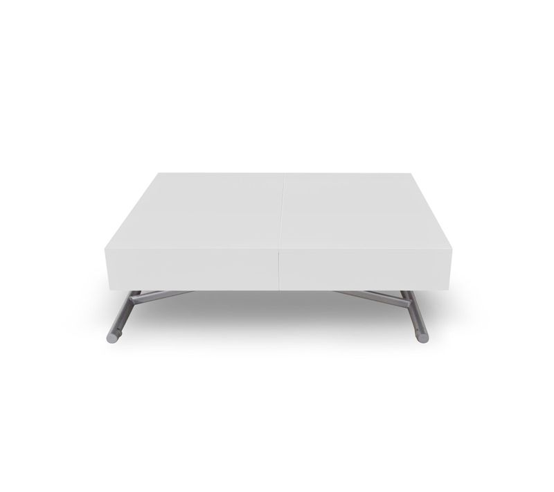 Table Basse Relevable Sundance Blanc Laqué