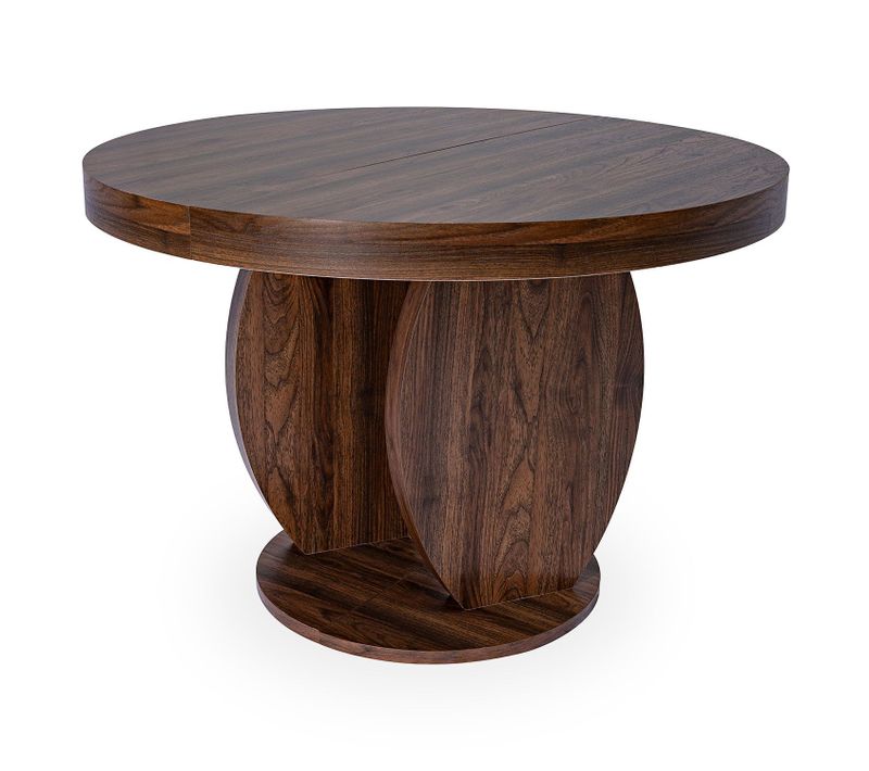 Table Ovale Extensible L110-260cm Icarios Avec Pieds Design Bois Noyer