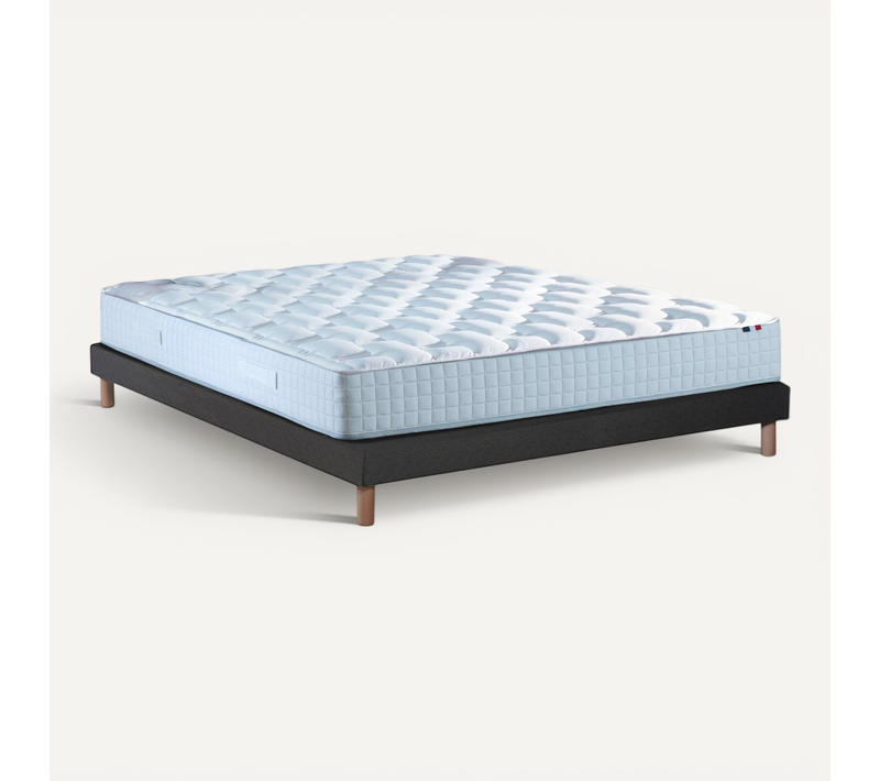 Ensemble Matelas Ressorts Cosmos + Sommier 140x190 Sommier Noir