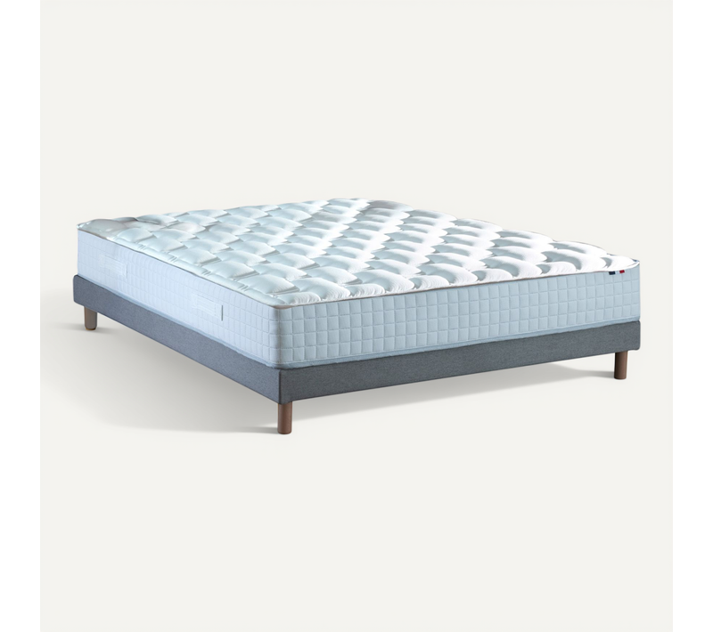 Matelas Ressorts Cosmos + Sommier 140x190 Sommier Gris Chine