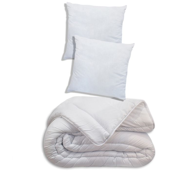 Couette Temperee 240x260 Et 2 Oreillers Memoire De Forme 60x60 Pour 160x200
