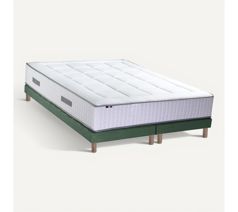 Matelas Hybride 7 Zones Mémoire De Forme Sommier 180x200 Vert