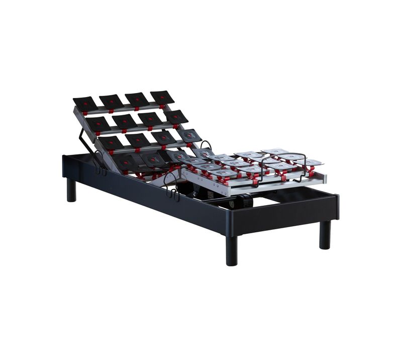 Ensemble Literie électrique Relaxation à Plots + Matelas 100% Latex - 90 X 190 Cm