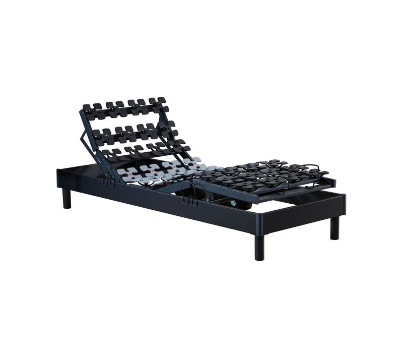Ensemble Literie électrique Relaxation à Plots + Matelas 100% Latex - 90 X 190 Cm