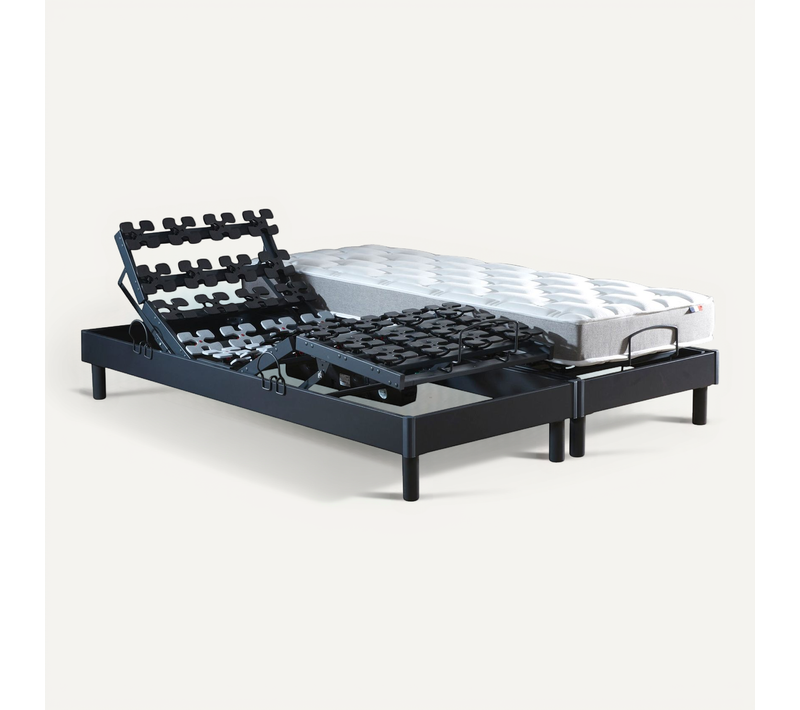 Lit Électrique De Relaxation Multi Lattes + Matelas Mousse 35hr 160x200