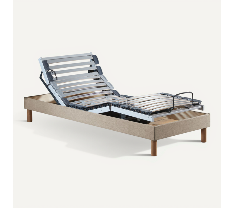 Lit électrique De Relaxation Matelas 100% Latex Gris 90 X 190