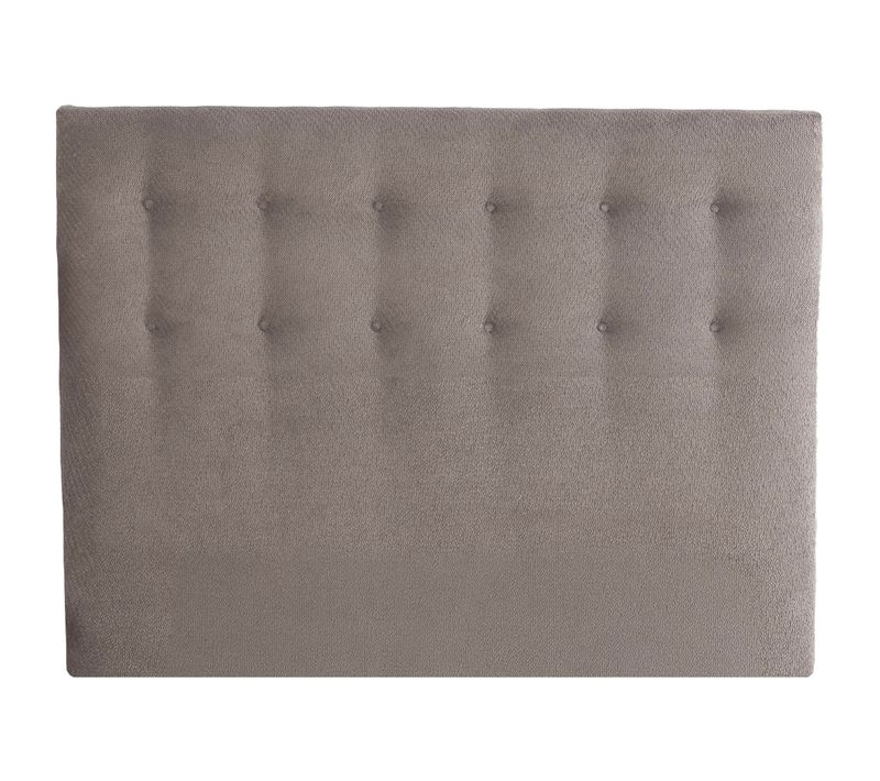 Tete De Lit Capitonnée Eden Gris Clair Chenille Bouclettes 180x200