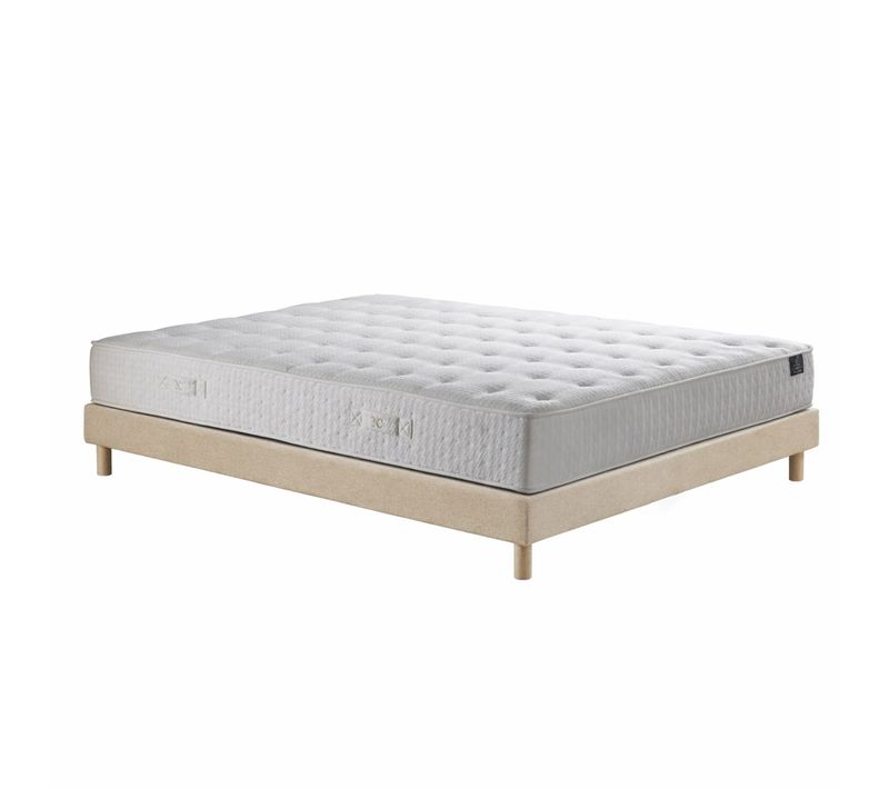 Matelas Hybride Pulsar Mémoire De Forme H27 Sommier Beige