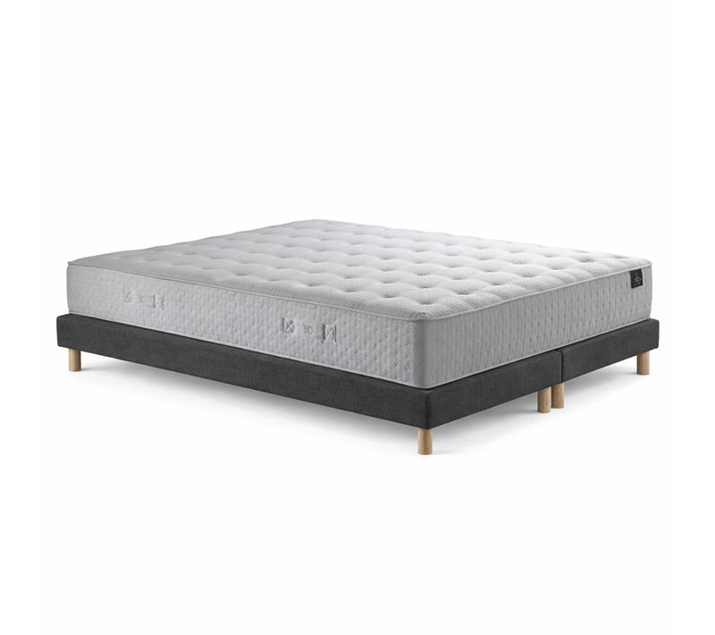 Matelas Hybride Pulsar Mémoire De Forme H27 Sommier Gris Foncé