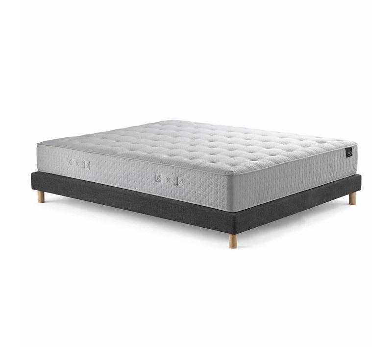 Matelas Hybride Ensaches Hecate 2 H26 Sommier Gris Foncé